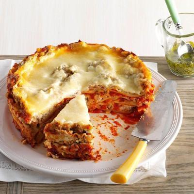 slowcooker kalkoen en pesto lasagne