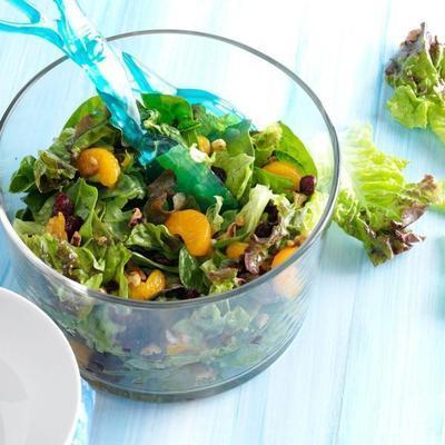 cranberry mandarijnsalade met geroosterde walnootvinaigrette