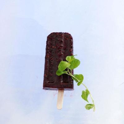 Blackberry-basilicum-muntsorbet