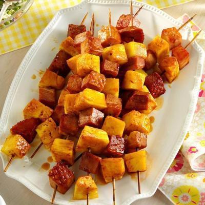 ham en ananas Kabobs