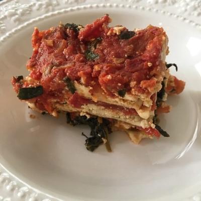 veganistische lasagne i