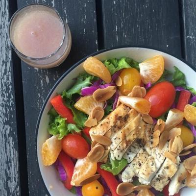 Grilled Chicken Salad with Seasonal Fruit