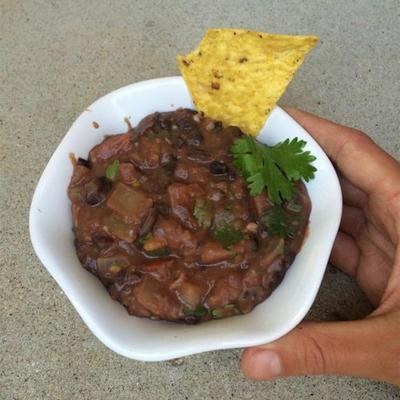 tex mex zwarte bonen dip
