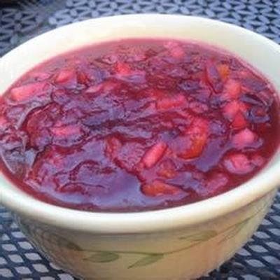 abrikoos / cranberry chutney