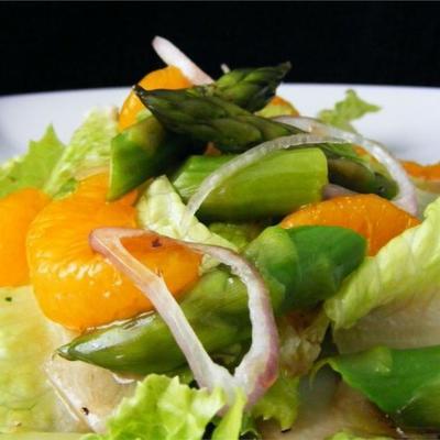 asperge, oranje en andijvie salade