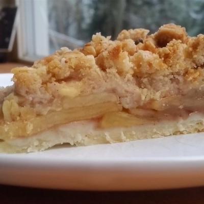 Nederlandse appeltaart met havermoutstreusel