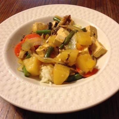zoetzure tofu-groenten