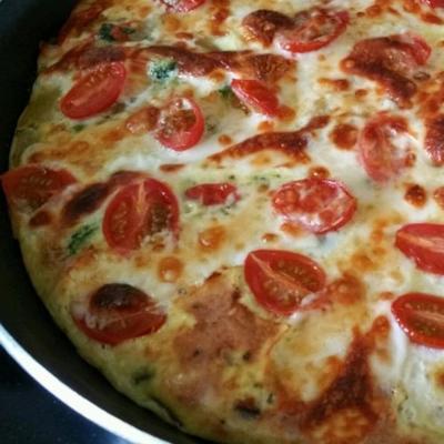 aardappel en plantaardige frittata