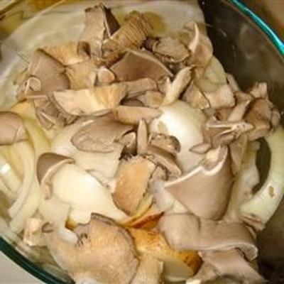 gegrilde aardappelen en champignons