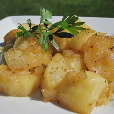 honing geroosterde rode aardappelen