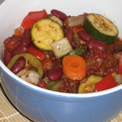 slow cooker vegetable chili