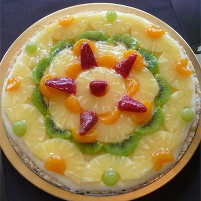 fruitpizza met witte chocolade