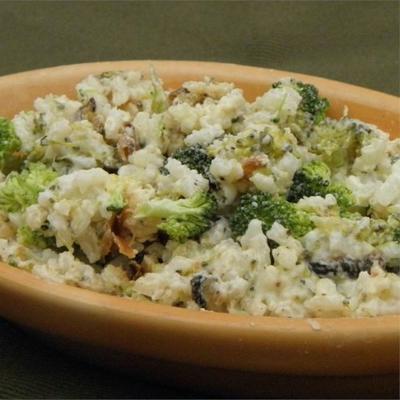 romige broccoli en rijst