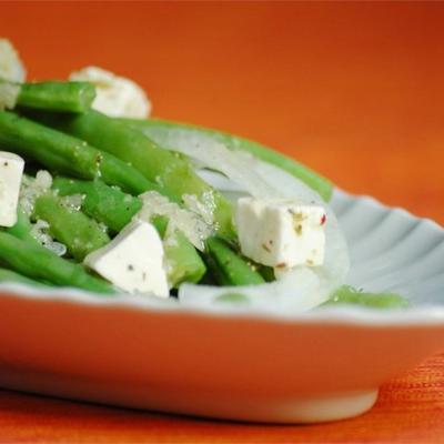 groene bonen en feta-salade