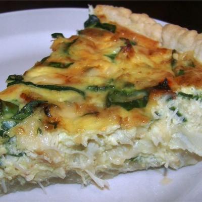 krab en Zwitserse quiche