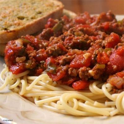 veel o'veggies worst spaghetti saus