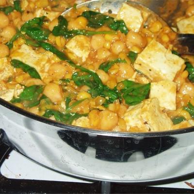 spinazie kikkererwten curry