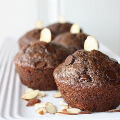 chocolade chocoladeschilfer noot muffins