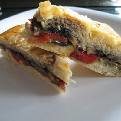 gegrilde mediterrane groentesandwich