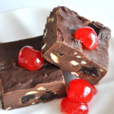 kersen en chocolade fudge