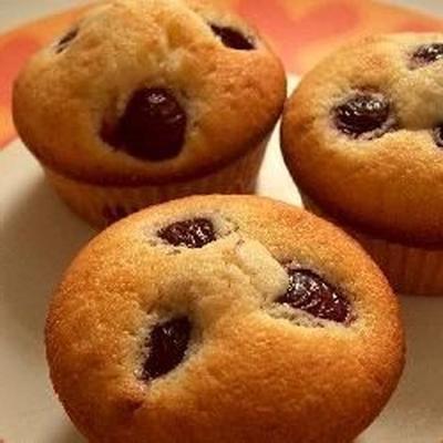 kersen vanille-chipmuffins