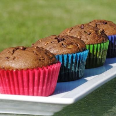 chocolade courgette muffins