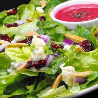 groene salade met cranberry vinaigrette