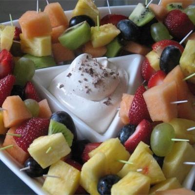 koffie gearomatiseerde fruit dip