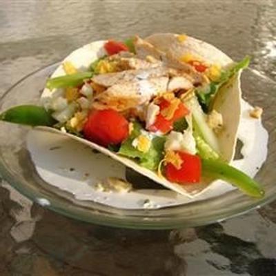 taco salade met ranch dressing