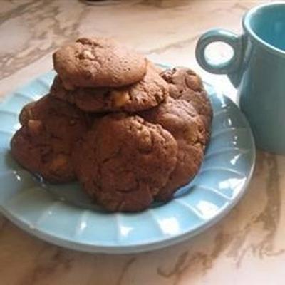 pindakaas en chocolade pindakaas beker cookies