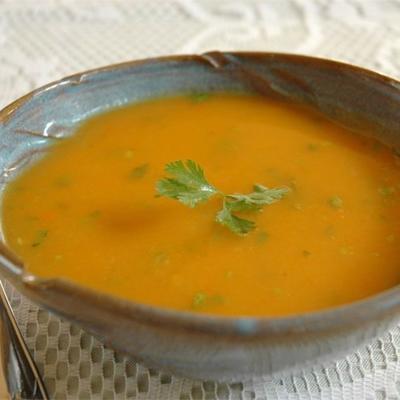 wortel Chili en koriander soep