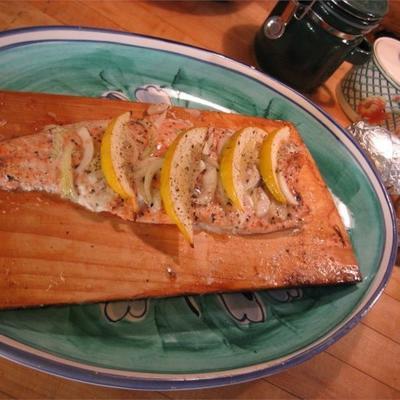 Canadese ceder planked zalm