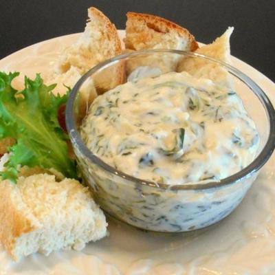 artisjok en spinazie dip restaurantstijl