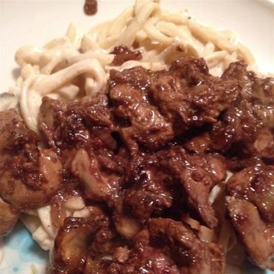 kippenlevers stroganoff