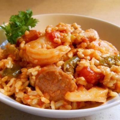 in de oven gebakken jambalaya