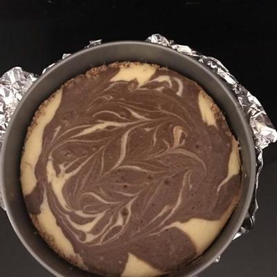 oranje chocolade swirl cheesecake