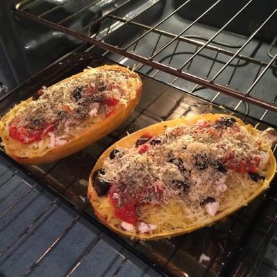 gebakken spaghetti squash lasagne-stijl