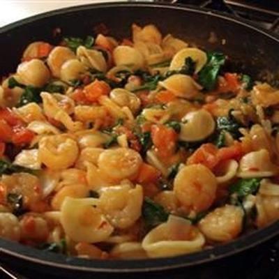 cajun-garnaal orecchiette