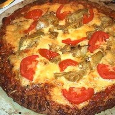 knoflook en artisjok pizza