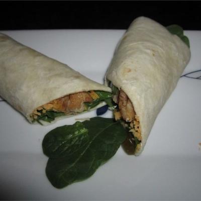 gebakken tofu spinazie wrap