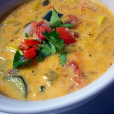 Mexicaanse courgette kaas soep