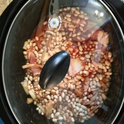 slowcooker zelfgemaakte bonen