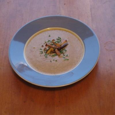 mystieke paddestoel en quinoa chowder