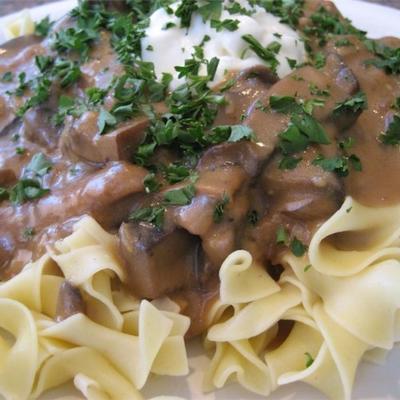 portobello paddestoel stroganoff