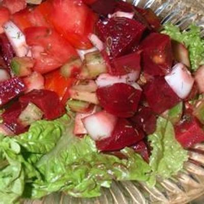 dilly tomaat en bietensalade
