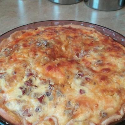 spek en Zwitserse quiche