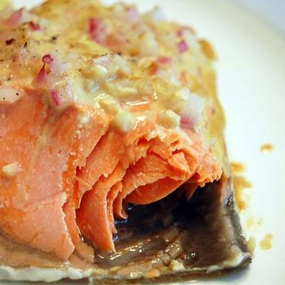 Dijon knoflook zalm