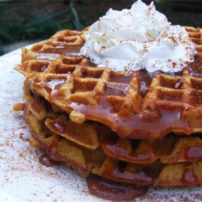 pompoenwafels met appelciderstroop