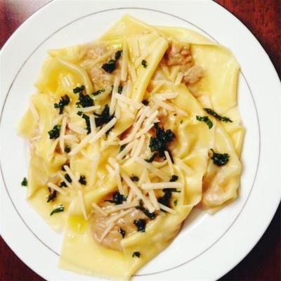 butternut squash ravioli met salie-bruine botersaus