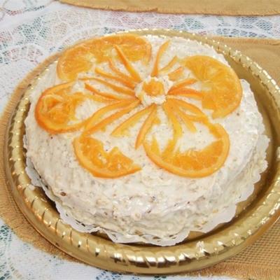 perfecte bloemloze oranje cake